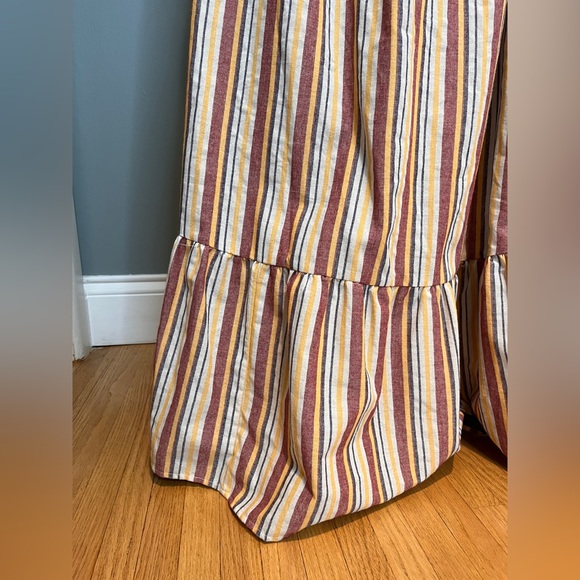 Two piece tub top dress with straps floor length small red and yellow and orange - Picture 3 of 7